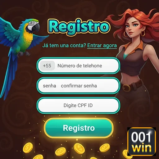 Imagem do cadastro VIP da 001win, destacando serviços exclusivos disponíveis.