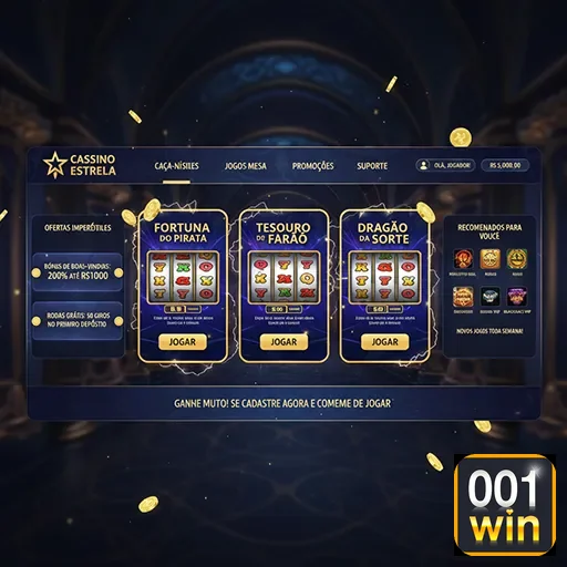 Banner de promoções com gráficos coloridos e prêmios