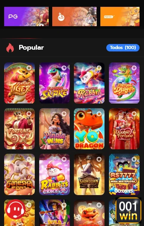 Promoções em destaque para jogos na 001win